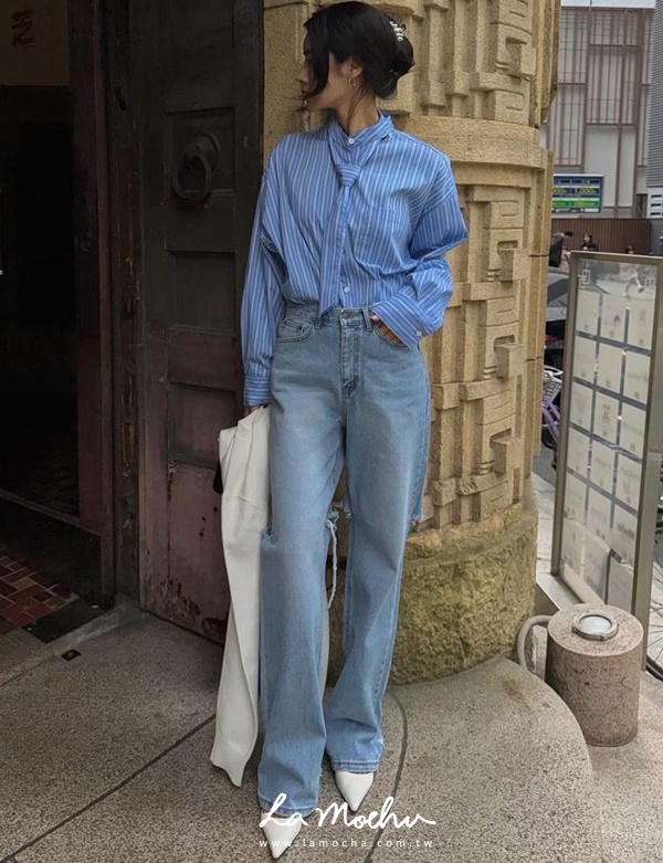 領帶設計直條紋襯衫